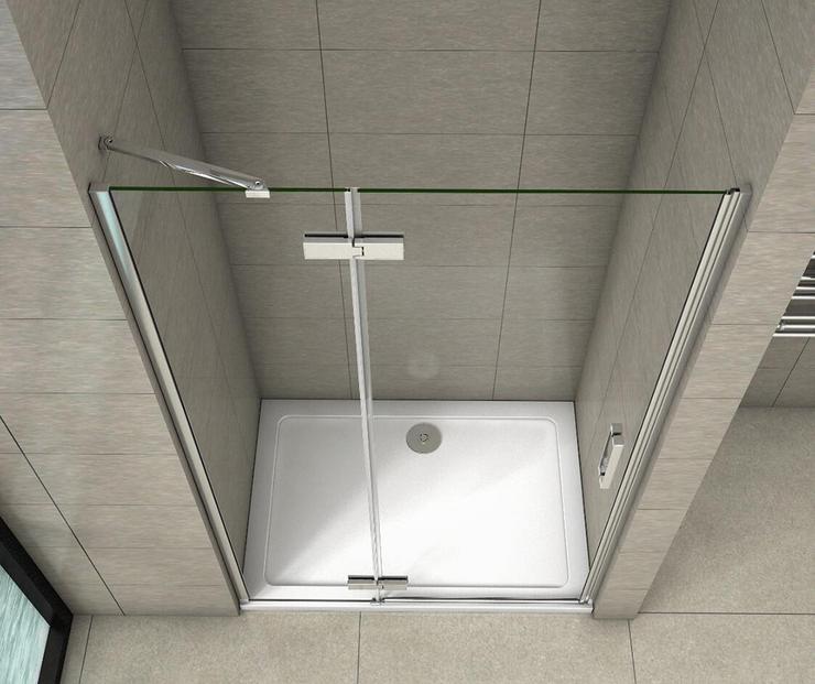 200cm douchewand taatsdeur / draaideur 8mm NANO GLAS