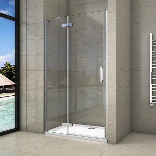 200cm douchewand taatsdeur / draaideur 8mm NANO GLAS