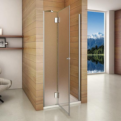 Hoogte 190cm douchedeur, 8mm NANO veiligheidsglas met matte folie