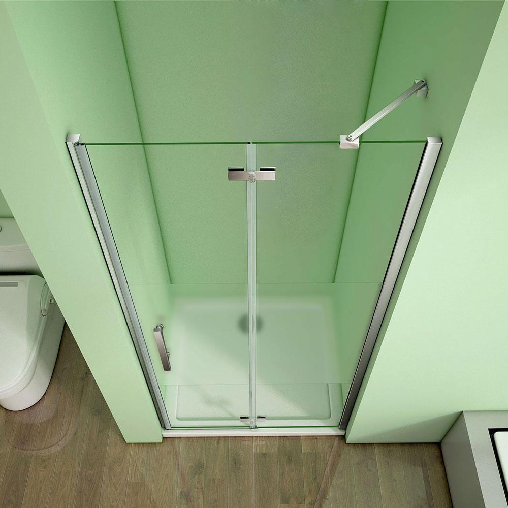 Draaideur,6mm NANO GLAS, deels gesatineerd,installeer aan de rechterkant,195cm hoog