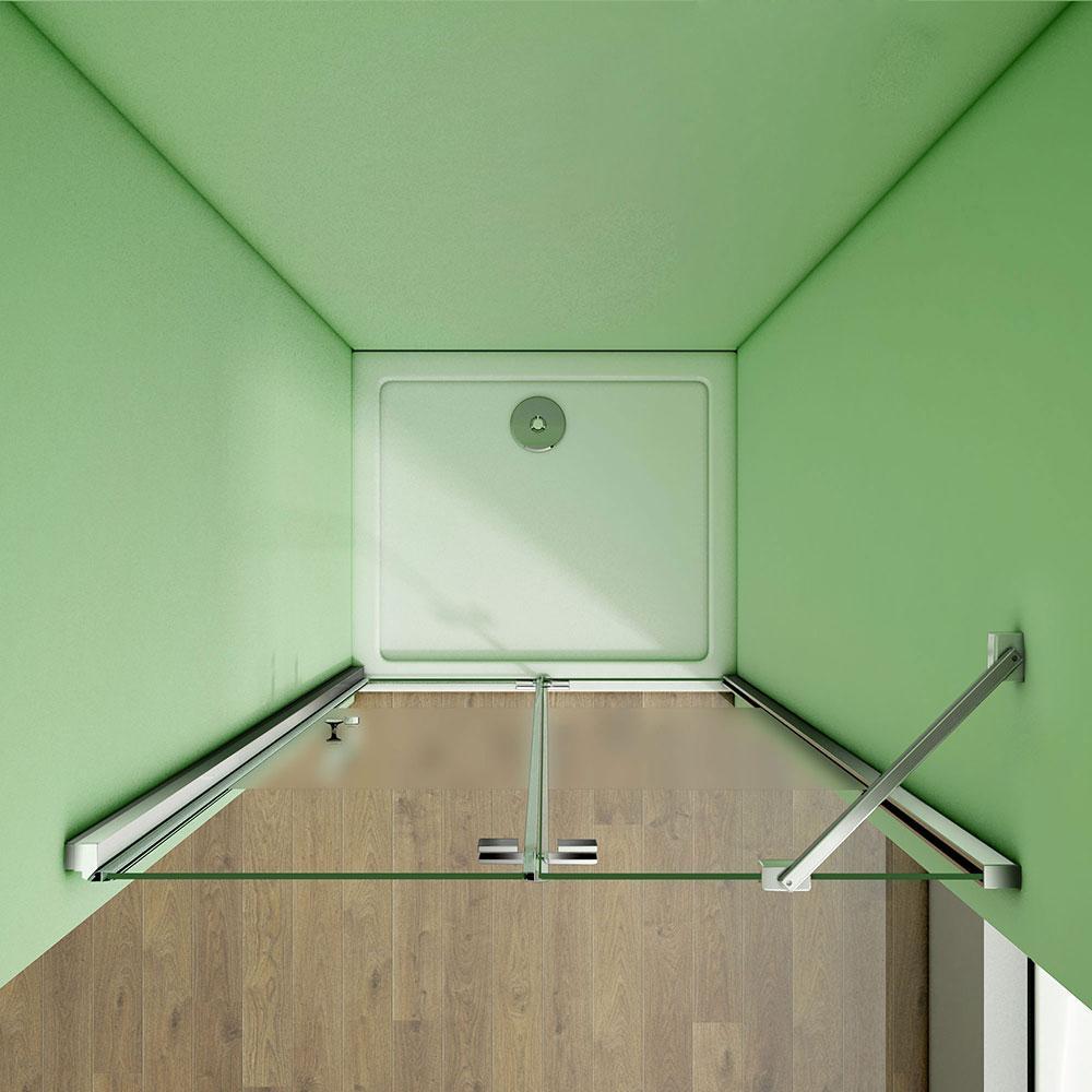 Draaideur,6mm NANO GLAS, deels gesatineerd,installeer aan de rechterkant,195cm hoog