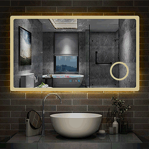 LED badkamerspiegel 80 tot 160cm 3 lichtkleur 2700-6500K wandspiegel met klok, touch, anti-condens, 3-voudige vergroting Make-up spiegel IP44 koud / neutraal / warm wit energiebesparend