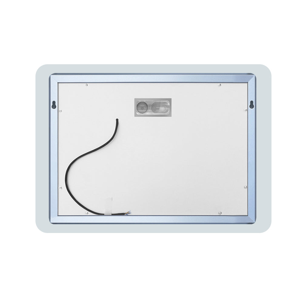 LED badkamerspiegel 80 tot 160cm 2 lichtkleur 2700/6000K wandspiegel met bluetooth, klok, touch, anti-condens, 3-voudige vergroting Make-up spiegel IP44 koud/warm wit energiebesparend