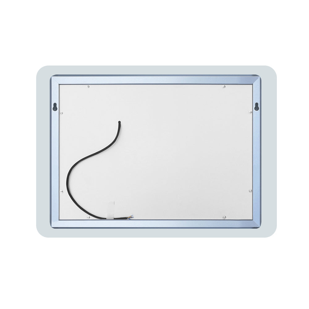 LED badkamerspiegel 80 tot 160cm 3 lichtkleur 2700-6500K wandspiegel met klok, touch, anti-condens, 3-voudige vergroting Make-up spiegel IP44 koud / neutraal / warm wit energiebesparend