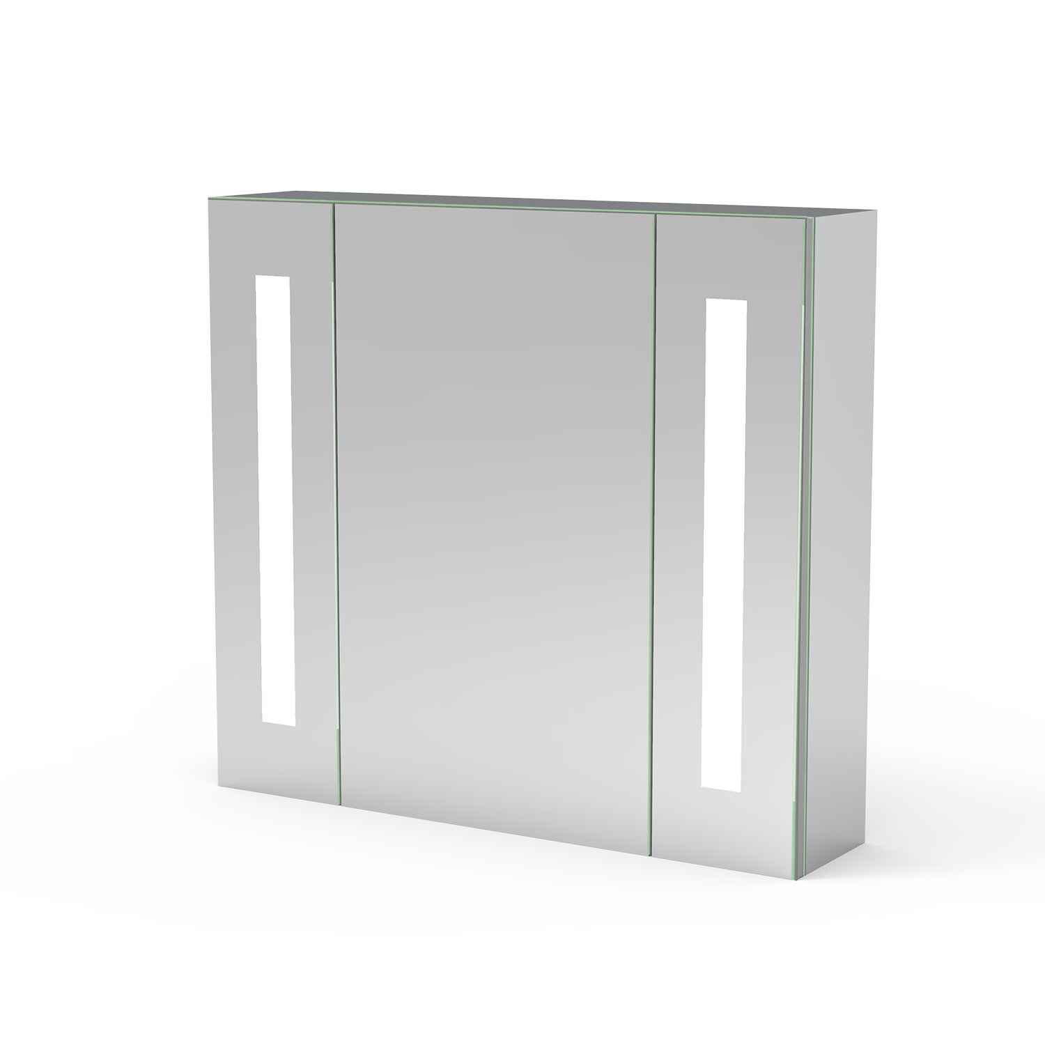 LED Badkamerspiegelkast met verlichting - 65x60 cm - aluminium met LED-verlichting verlichte spiegelkast infraroodsensorschakelaar, met stopcontacten voor scheerapparaten, koud wit