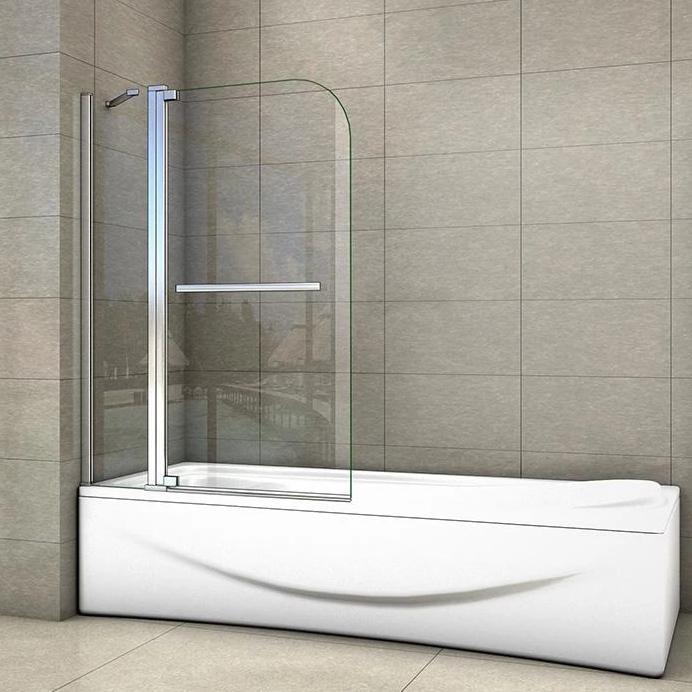 Douchescherm, draaibare douchwand, 40cm handdoekhouder, 8mm gehard helder NANO easyclean veiligheidsglas