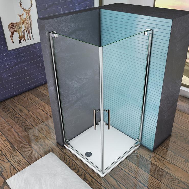 Draaideur draaideur hoekinstap douchewand douchecabine 8mm NANO GLAS