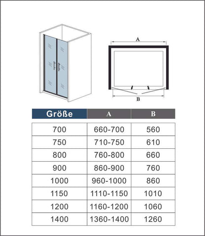 Douche Pendeldeur, 6mm Helder Nano Antikalk Veiligheidsglas, 195cm Hoog, Hoogwaardig Glad Aluminium Profiel