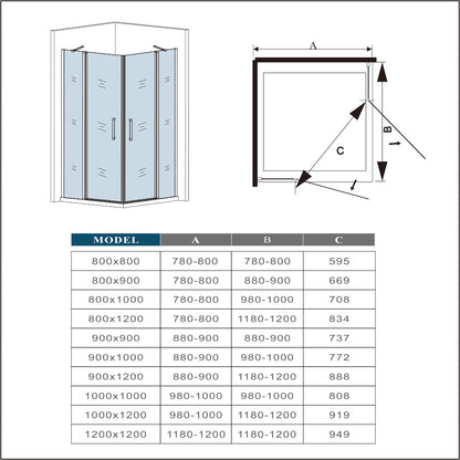 hoek-instap douchecabine,dubbele draaideur,douchescherm,douchedeur,mat aluminium profiel,5mm helder veiligheidsglas