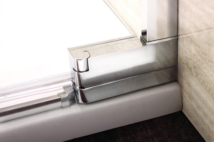 Douchecabine Vierkant draaideur met zijwand,hoogte 185cm,8mm EasyClean veiligheidsglas
