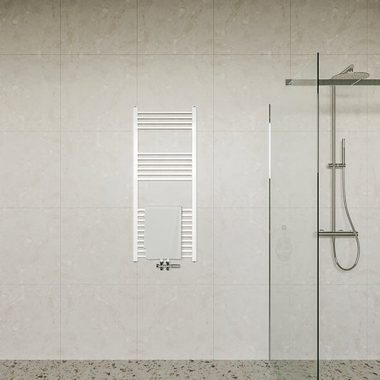 Handdoekradiatoren 120x50 Hoogglans wit Midden
