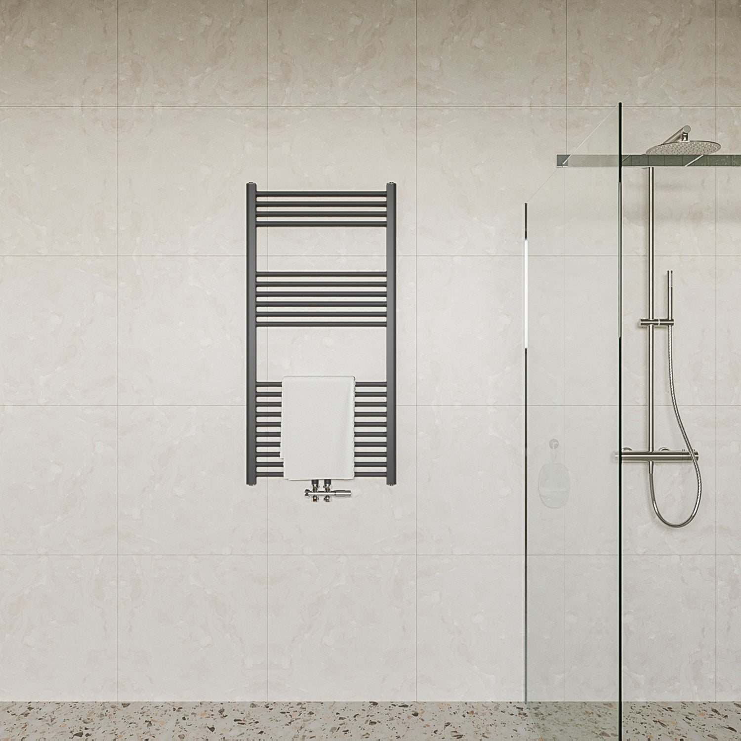 Handdoekradiator aa??Badkamerradiator aa??Designradiator aa??mat aa??Vierkant aa??Hit Kwaliteit 120x60 Midden