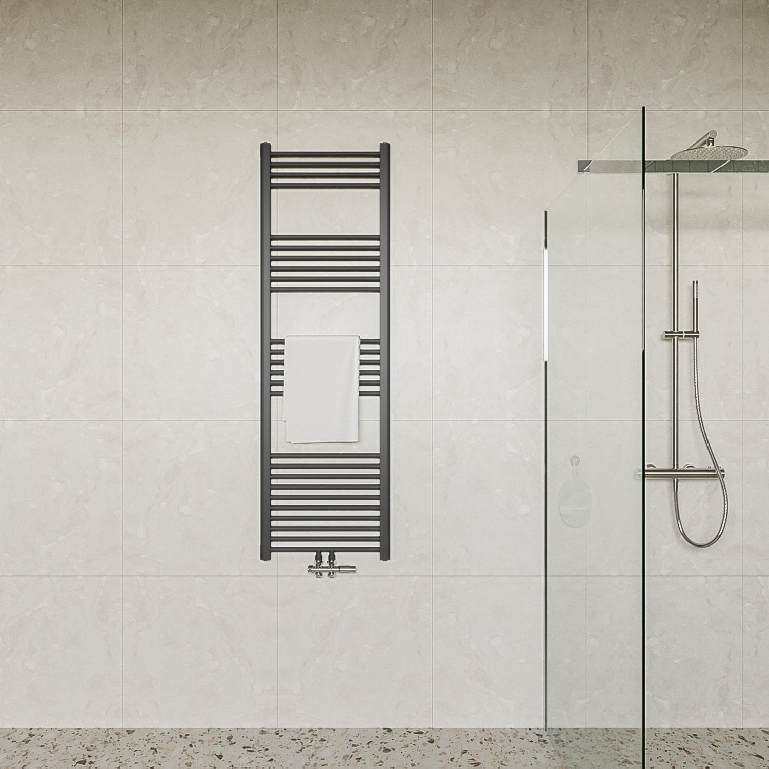 Handdoekradiator aa??Badkamerradiator aa??Designradiator aa??mat aa??Vierkant aa??Hit Kwaliteit 160x50 Midden
