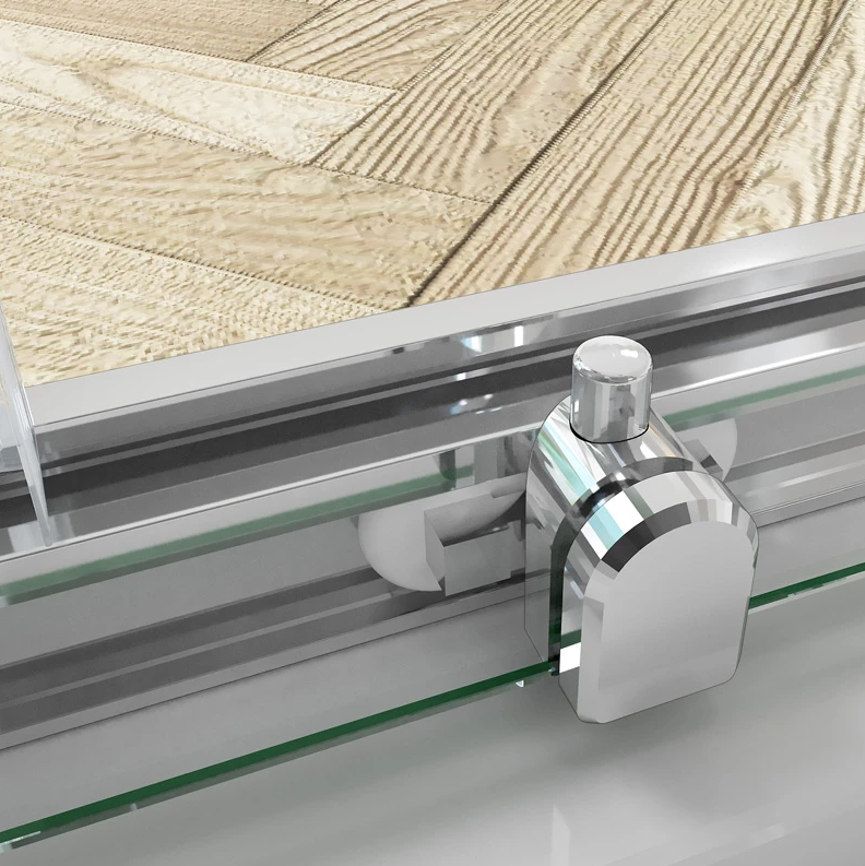 Douchecabine hoekinstap met schuifdeuren 6mm ESG glas