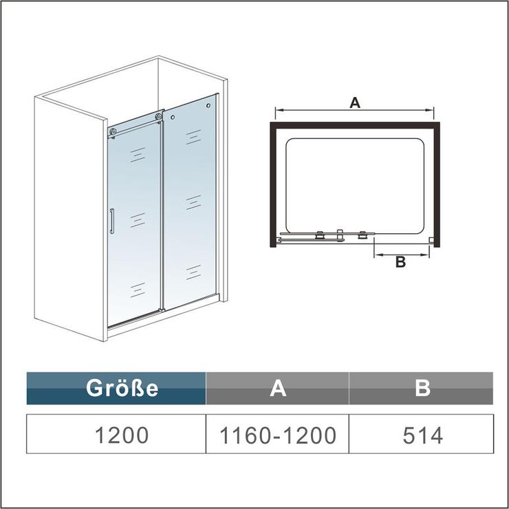 8mm NANO veiligheidsglas douchecabine douchewand schuifdeur nisdeur