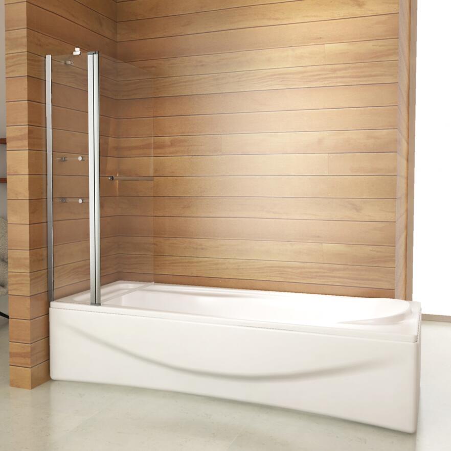 90?? draaibare douchescherm douchewand, 6mm helder gehard veiligheidsglas, glazen handdoek planken