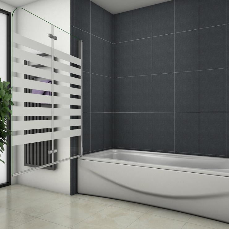 2-delig badwand 120x140cm,6mm Nano Coating helder veiligheidsglas,Links
