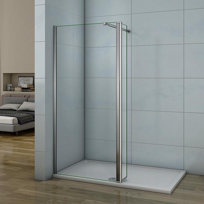 Inloopdouche ,EasyClean veiligheidsglas,met draaibaar hoekprofiel , 200cm hoog
