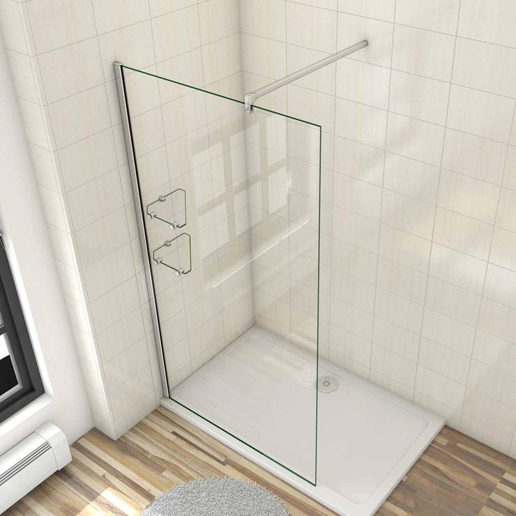 Inloopdouche 200cm hoog,8 mm NANO EasyClean veiligheidsglas,Inclusief Stabilisatiestang 90cm