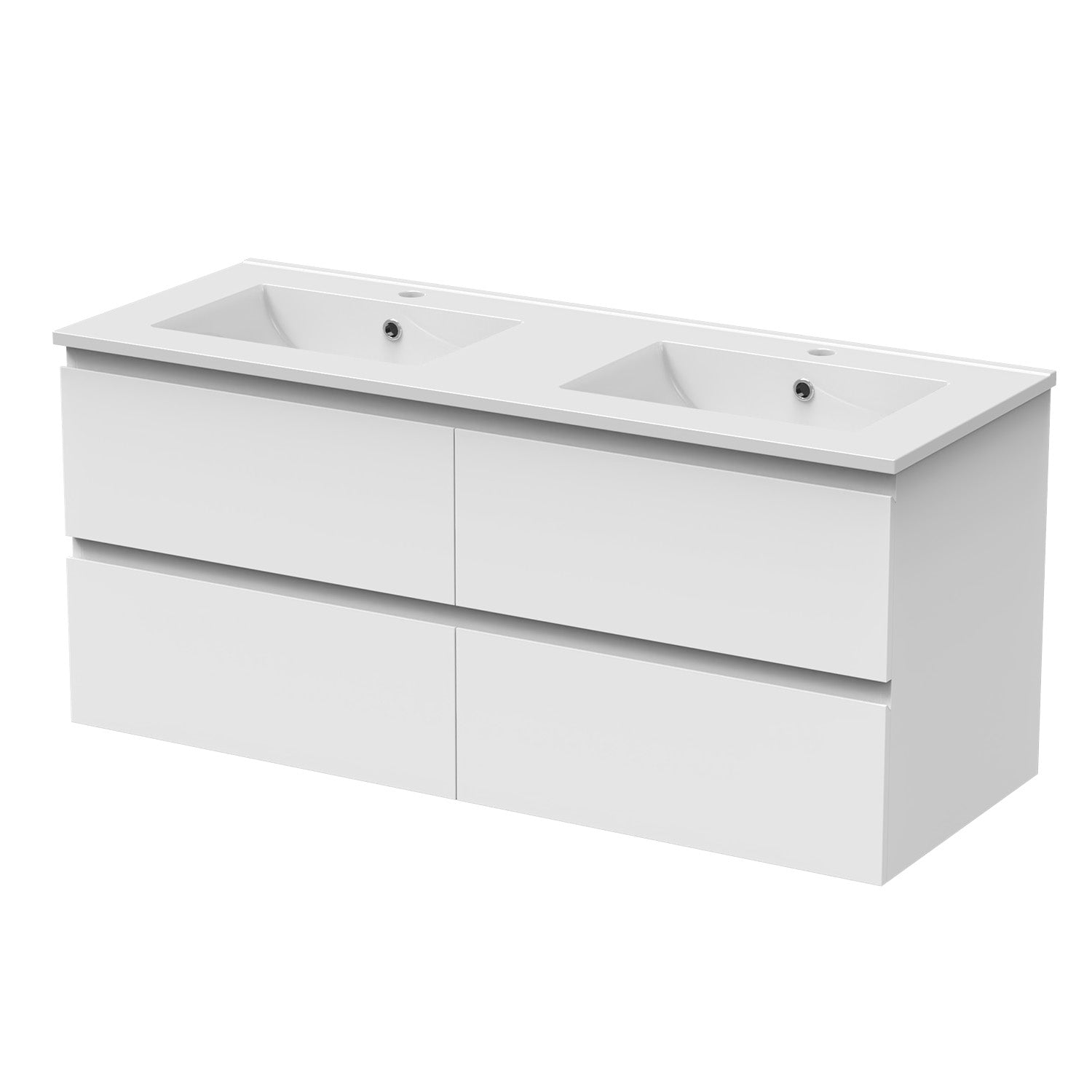 Badkamermeubel set 120 cm ,badmeubel met onderkast wit mat/antraciet mat/eik mat