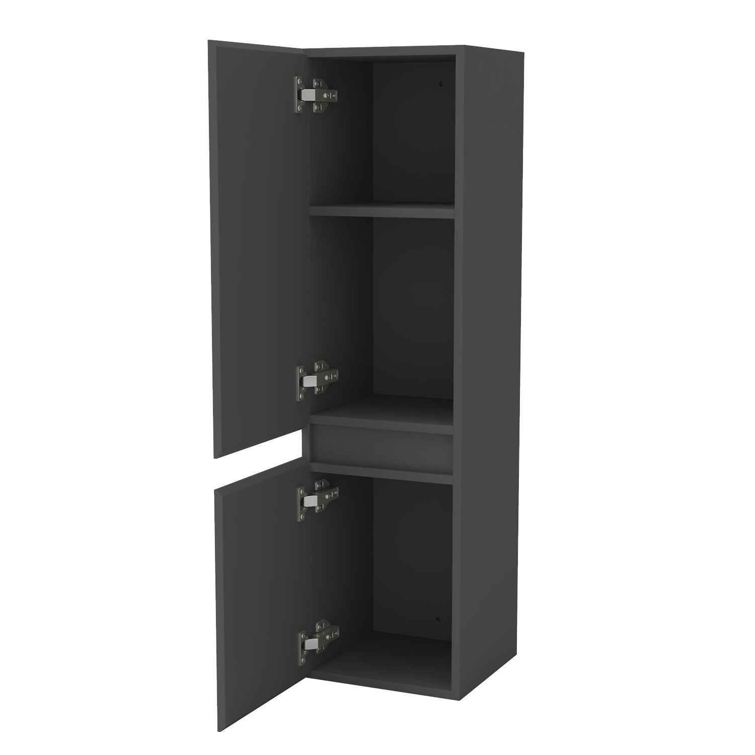 Hoge kast 83 tot 130 cm hangkast badkamerkast badkamerkast wit mat