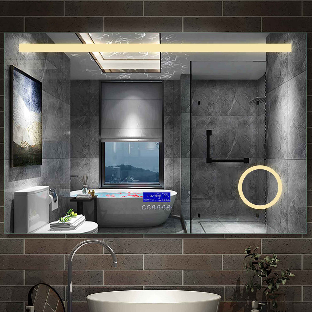 ga zo door taal collegegeld LED badkamerspiegel 80 tot 140 cm 2 lichtkleurige wandspiegel met Blue –  AICA Sanitair B.V.
