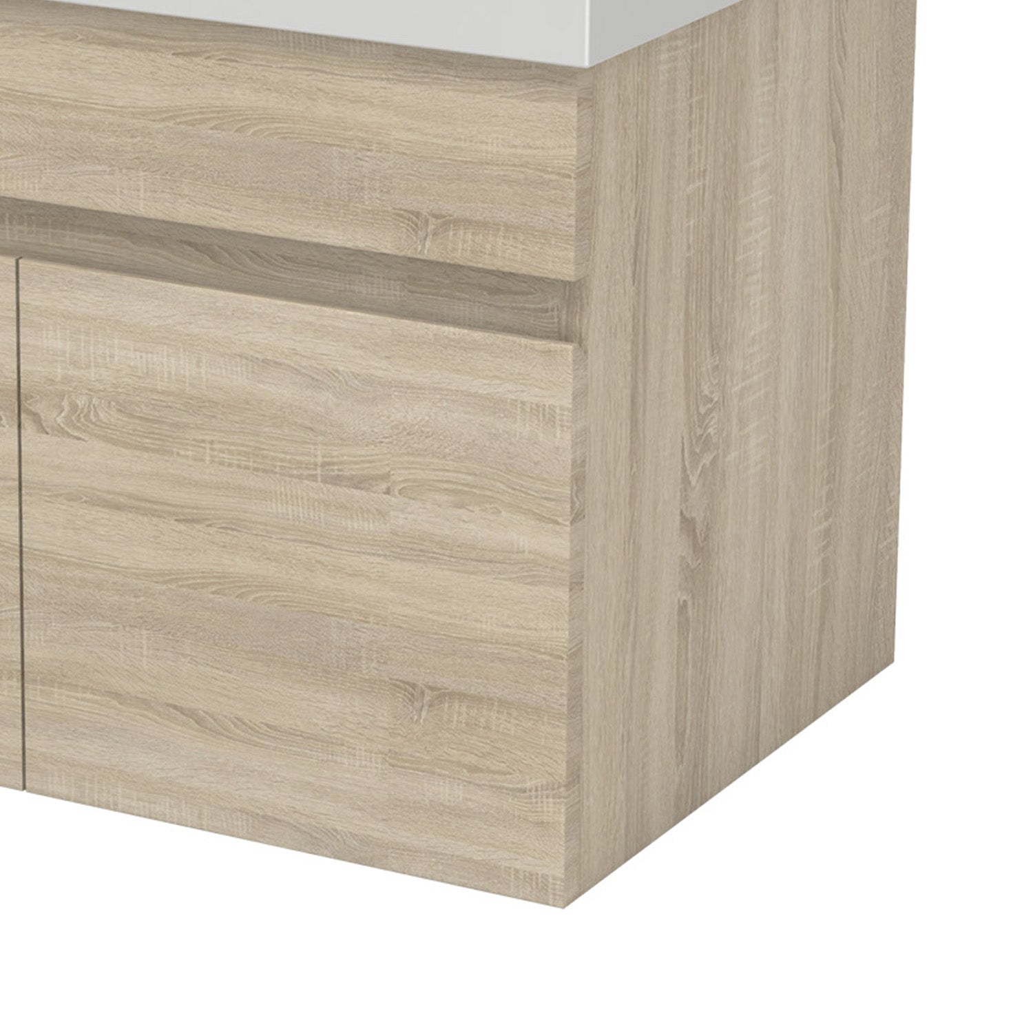 Wastafelonderbouw met onderkast 60 cm Badkamermeubels met keramische wastafel,gastentoilet,eik mat
